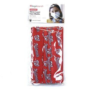 Washington Nationals 6-Pack Three Layer Face Masks - Adult